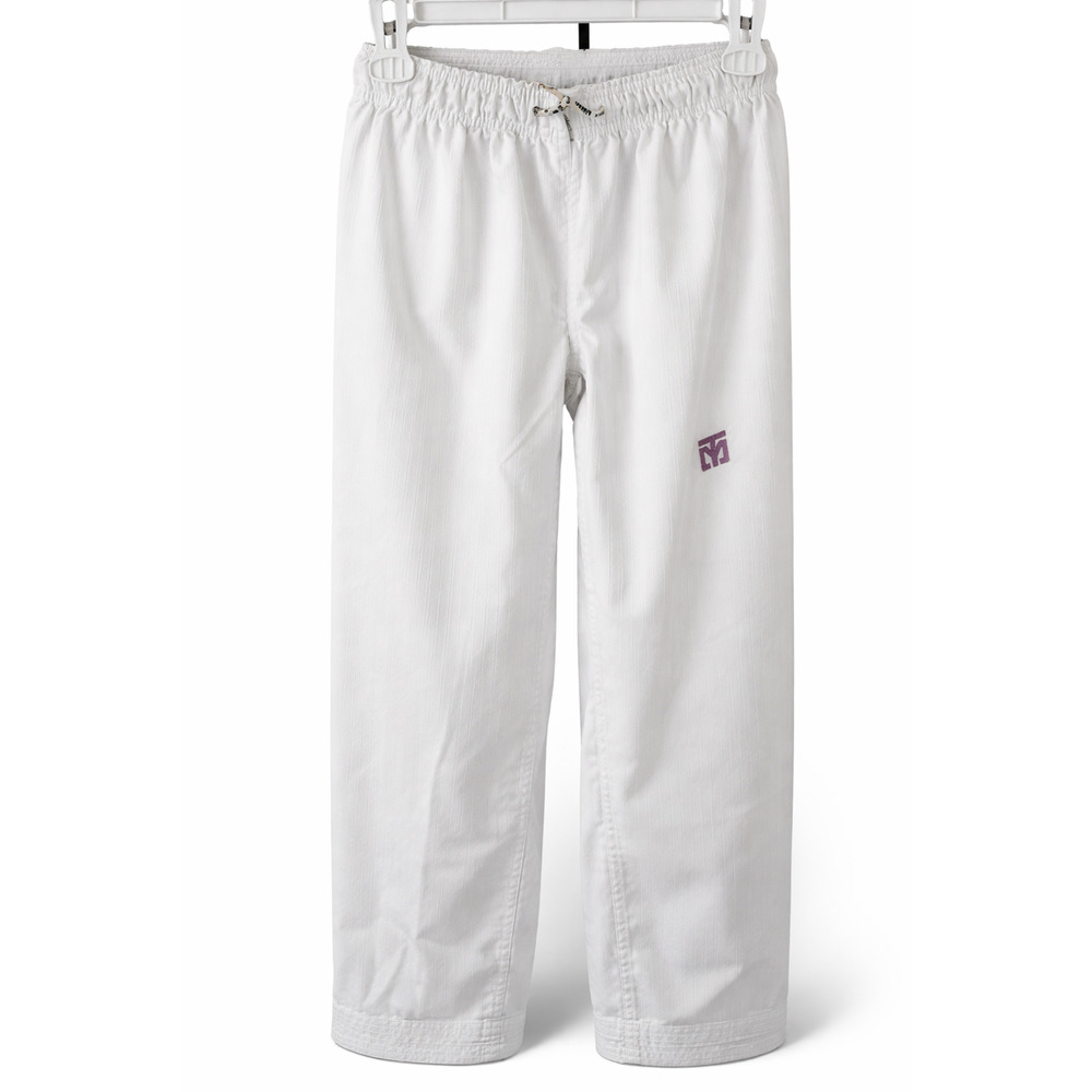 MooTo Martial Arts Pants White Elastic Waist Training Uniform Gi Size 180 (4)